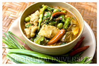 คลิ๊กเพื่อดูรูปใหญ่่Kaeng khae kai (chicken and mixed vegetable curry)
